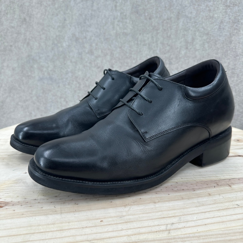 Calden Black Leather Elevator Shoes Mens Dress Oxfords Sz 11.5 Height Increasing